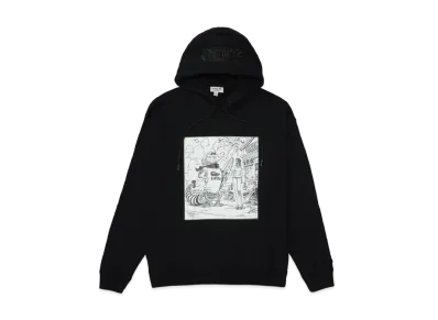 LACOSTE x ONE PIECE Front Cover Print Hoodie "Black" SH5234-99