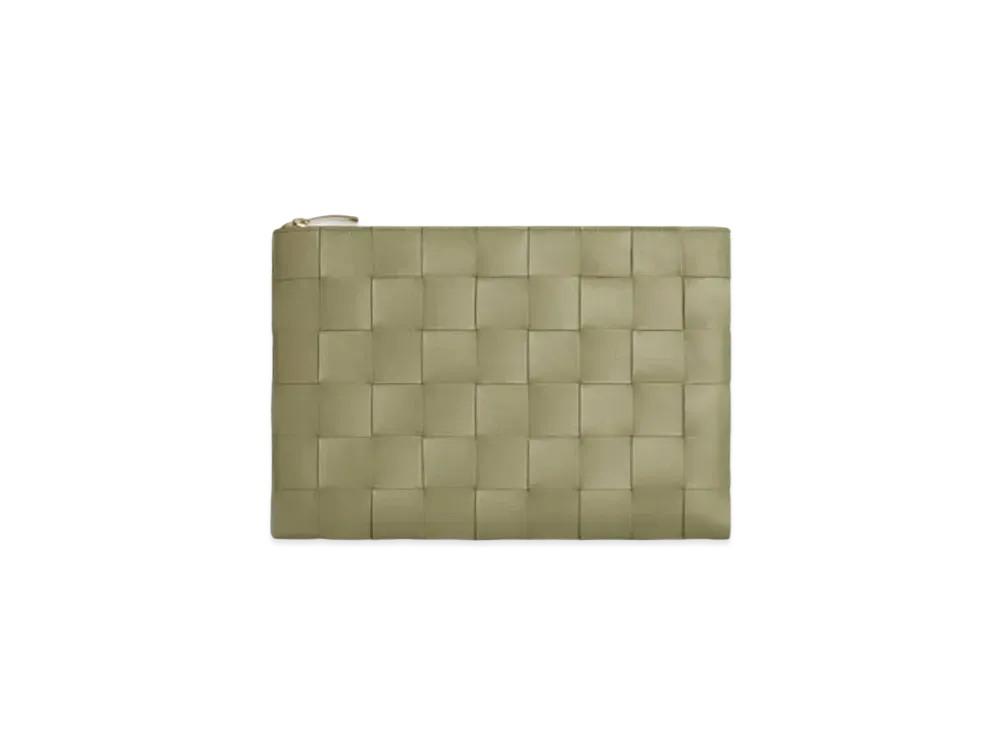 Bottega Veneta Large Cassette Flat Pouch "Travertine"