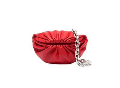 Bottega Veneta The Pouch Mini Chain Belt "Red"