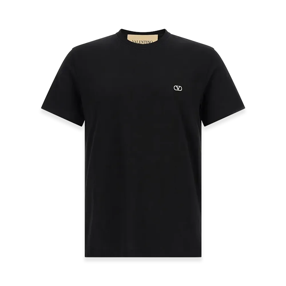 Valentino Garavani V Logo Embroidery T-Shirt "Black"