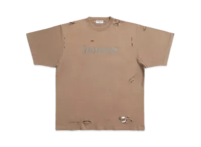 BALENCIAGA Women's Caps T-shirt Boxy Fit "Beige"