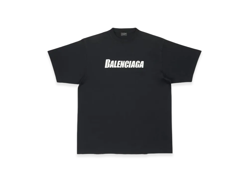 BALENCIAGA Women's Caps Boxy Fit T-Shirt "Black"