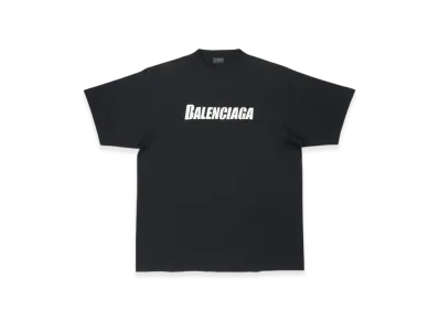 BALENCIAGA Women's Caps Boxy Fit T-Shirt "Black"
