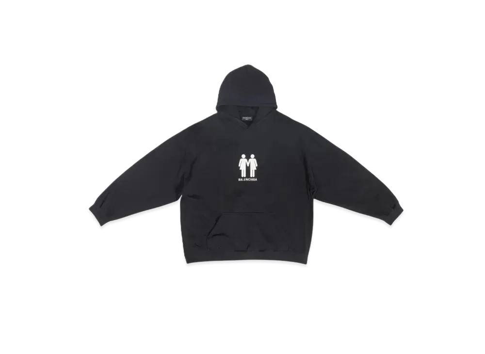 BALENCIAGA Pride 22 Boxy Fit Hoodie "Black"