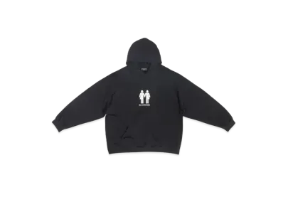 BALENCIAGA Pride 22 Boxy Fit Hoodie "Black"