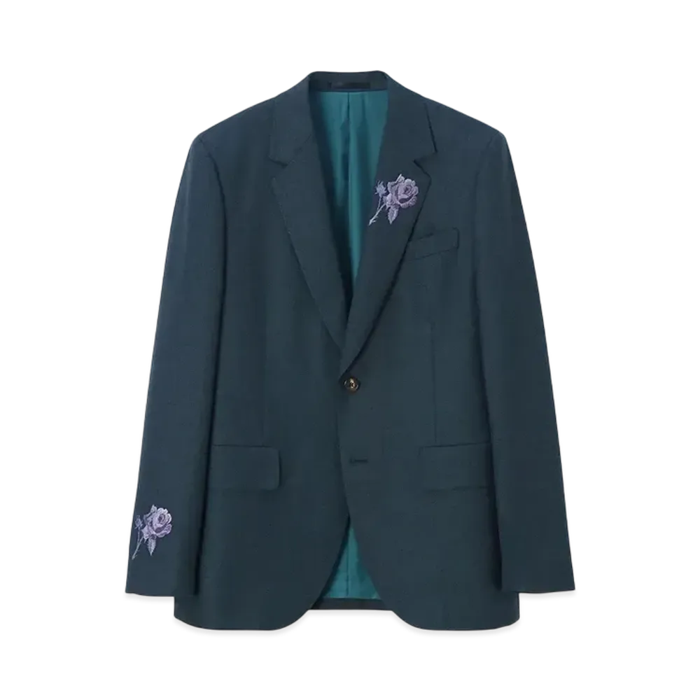 Paul Smith Embroidered Rose 2B Jacket "Khaki"