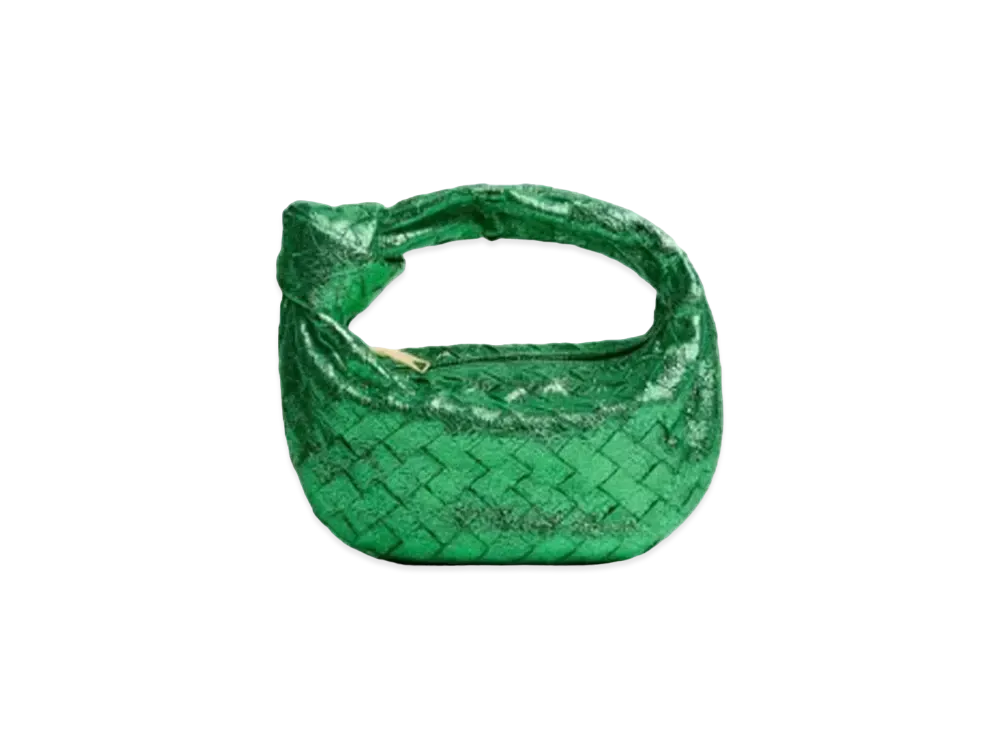 Bottega Veneta Metal Leather Mini Jodie Bag "Parakeet"