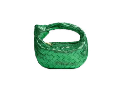 Bottega Veneta Metal Leather Mini Jodie Bag "Parakeet"