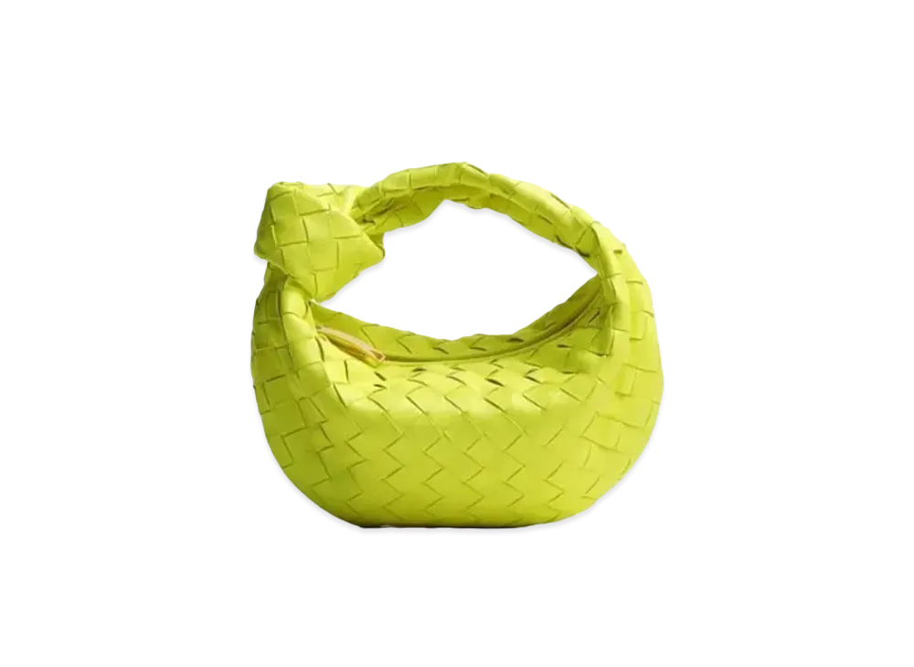 Bottega Veneta Mini Jodie Top Handle Leather Bag "Acid Kiwi"