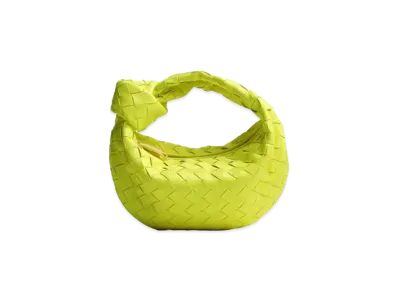 Bottega Veneta Mini Jodie Top Handle Leather Bag "Acid Kiwi"