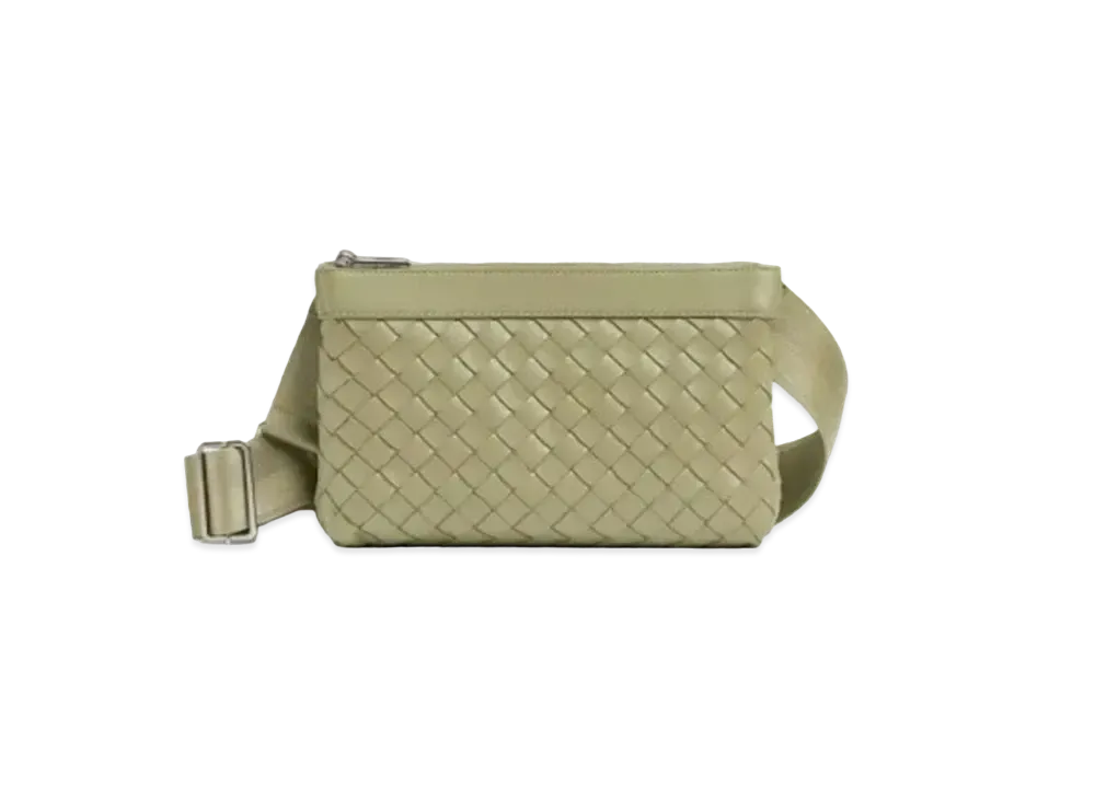 Bottega Veneta Intrecciato Woven Duo Crossbody Bag "Travertine"