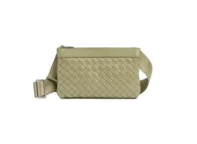 Bottega Veneta Intrecciato Woven Duo Crossbody Bag "Travertine"