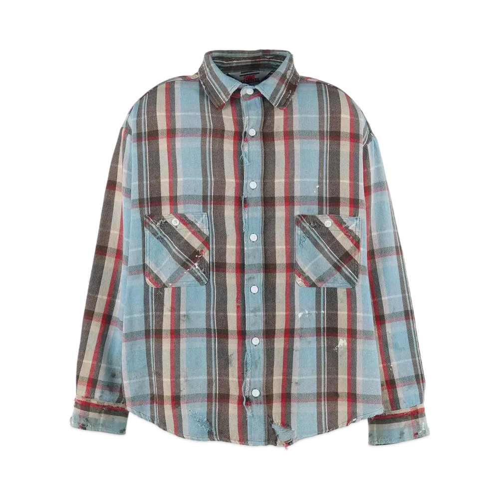 SAINT Mxxxxxx Flannel Shirt Check "Blue"