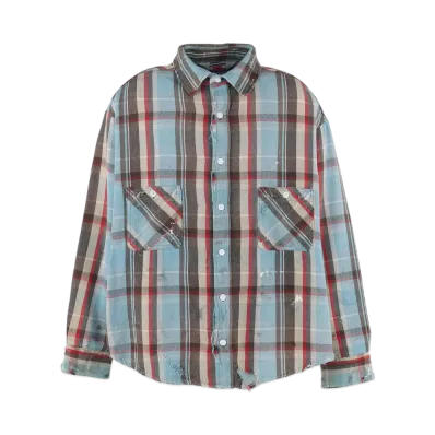 SAINT Mxxxxxx Flannel Shirt Check "Blue"