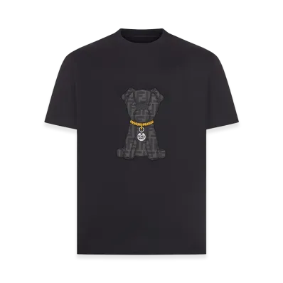 FENDI Cotton T-Shirt "Black"