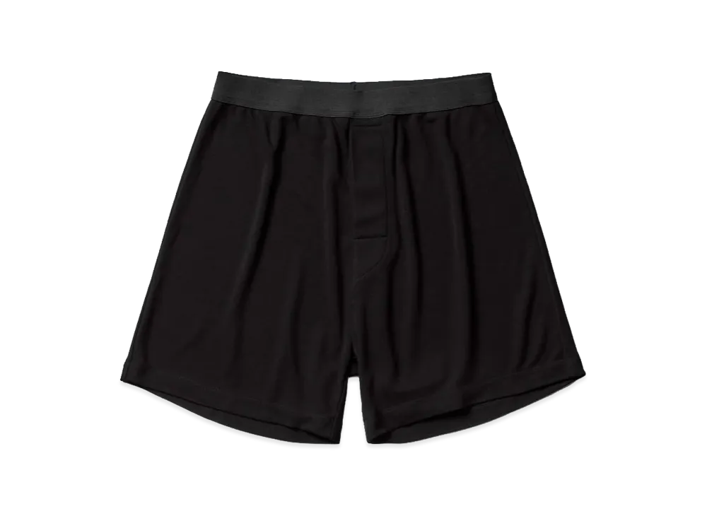 Graphpaper Bamboo Rayon Smooth Boxer Shorts "Black"