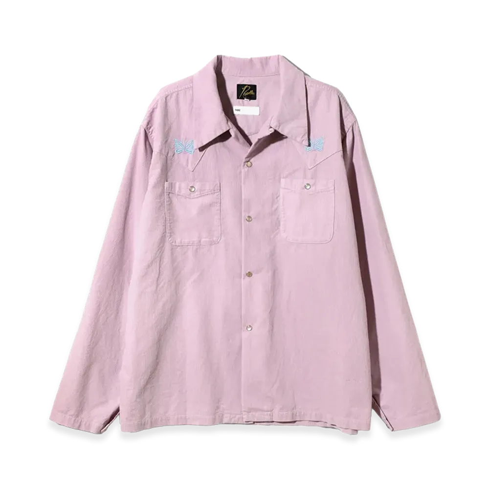 NEEDLES x ts(s) L/S Cowboy One-Up Shirt -Garment Dye "Lavender"