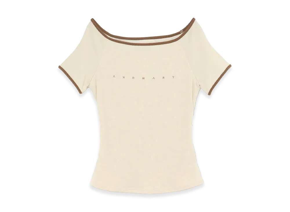 ANDMARY Women's Mary Logo Piping Tops 