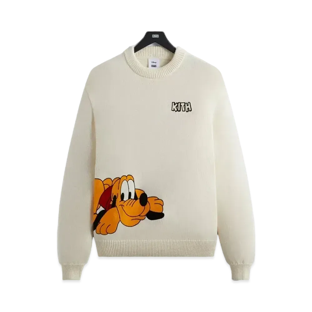 Kith x Disney Mickey & Friends Pluto Crewneck Sweater "Sandrift"