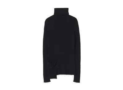 Yohji Yamamoto 7G4 X 2 WG POCKET TURTLENECK "Black"