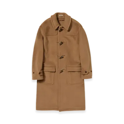 AURALEE Wool Heringbone Pile Duffle Coat 22AW "Brown"