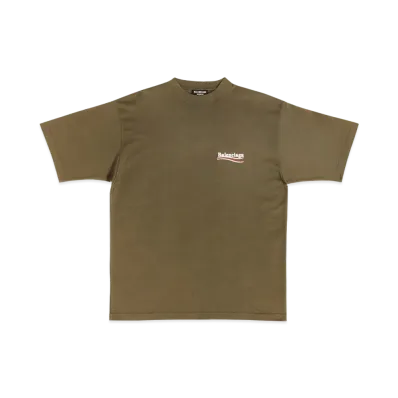 BALENCIAGA MENS Political Campaign Large Fit T-shirt "Khaki"