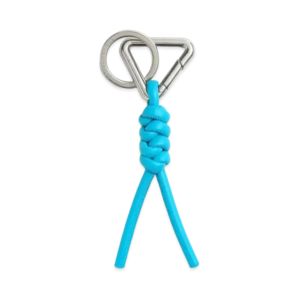 Bottega Veneta Triangle Key Ring "Pool"