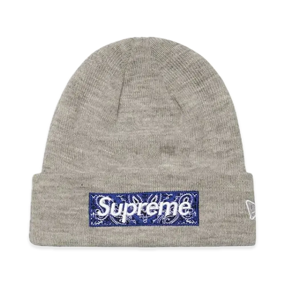 Supreme New Era Box Logo Beanie "Grey"
