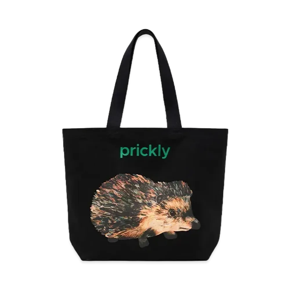 JW ANDERSON Hedgehog-Print Canvas Tote "Black"