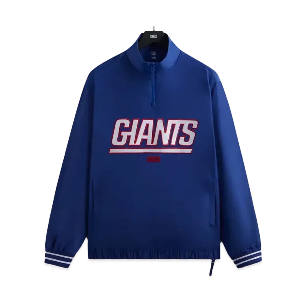 Kith x the NFL: Giants Nylon Mock Neck Quarter Zip "Current"