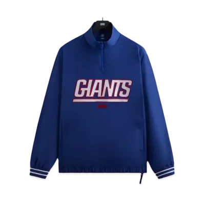 Kith x the NFL: Giants Nylon Mock Neck Quarter Zip "Current"