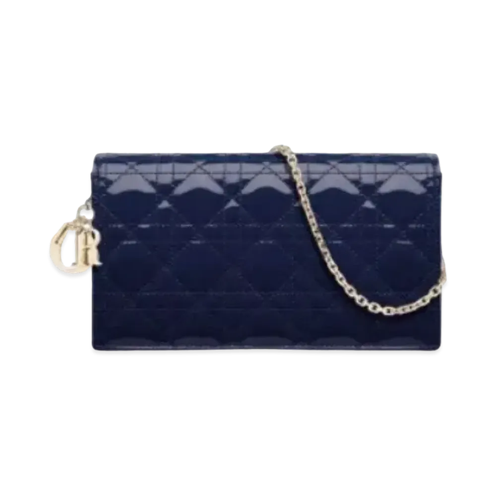 Dior Curfskin Wallet "Blue"