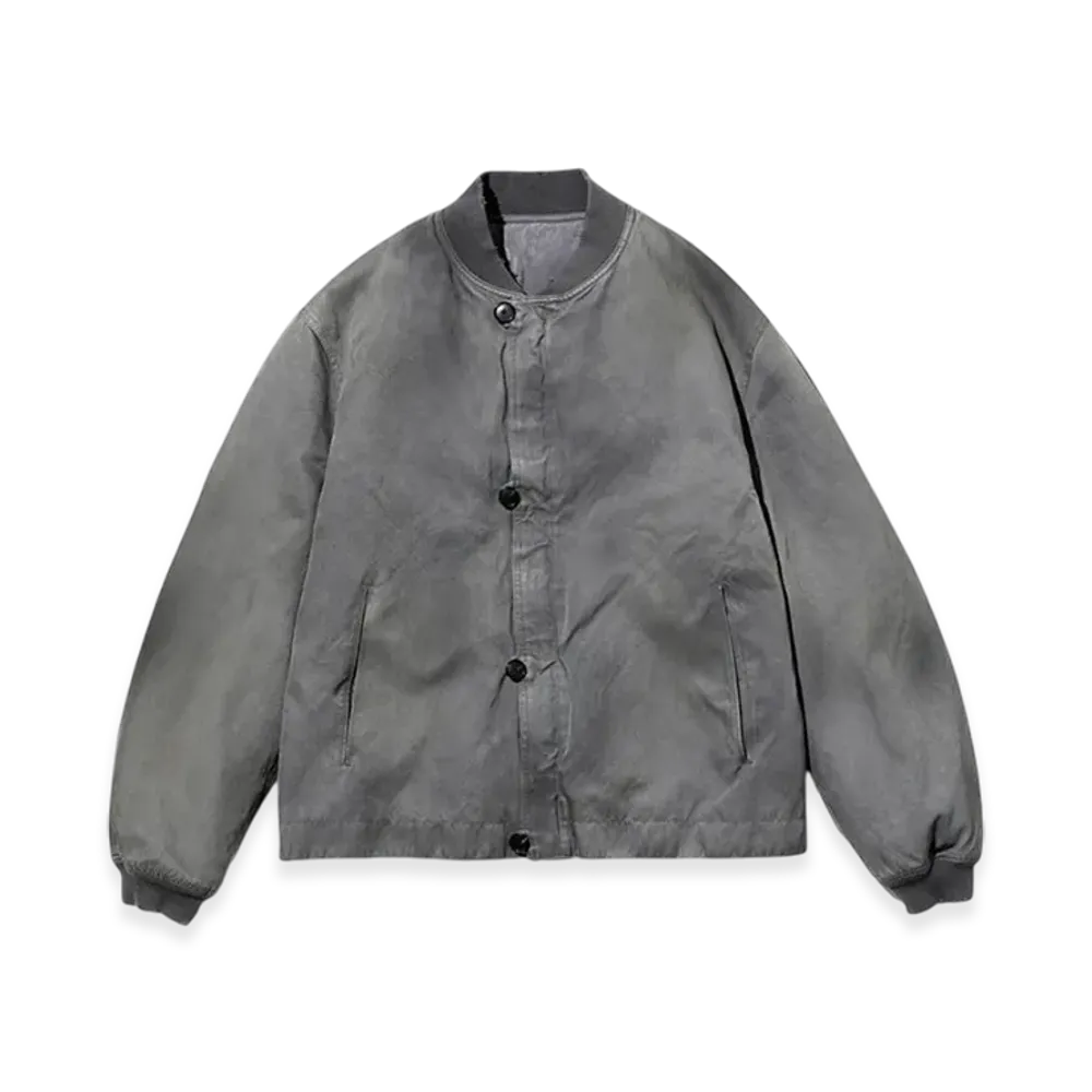A.PRESSE Vintage Silk Bomber Jacket "Grey"