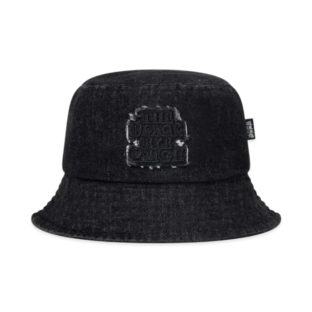 BlackEyePatch OG Label Patched Denim Bucket Hat "Black"