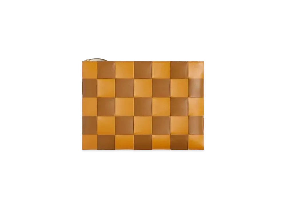 Bottega Veneta Calfskin Medium Pouch Clutch "Golden Brown/Camel"