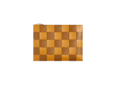 Bottega Veneta Calfskin Medium Pouch Clutch "Golden Brown/Camel"