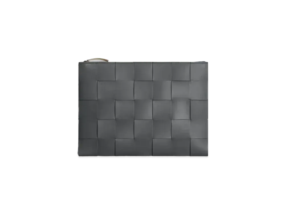Bottega Veneta Intrecciato Leather Medium Pouch "Thunder"