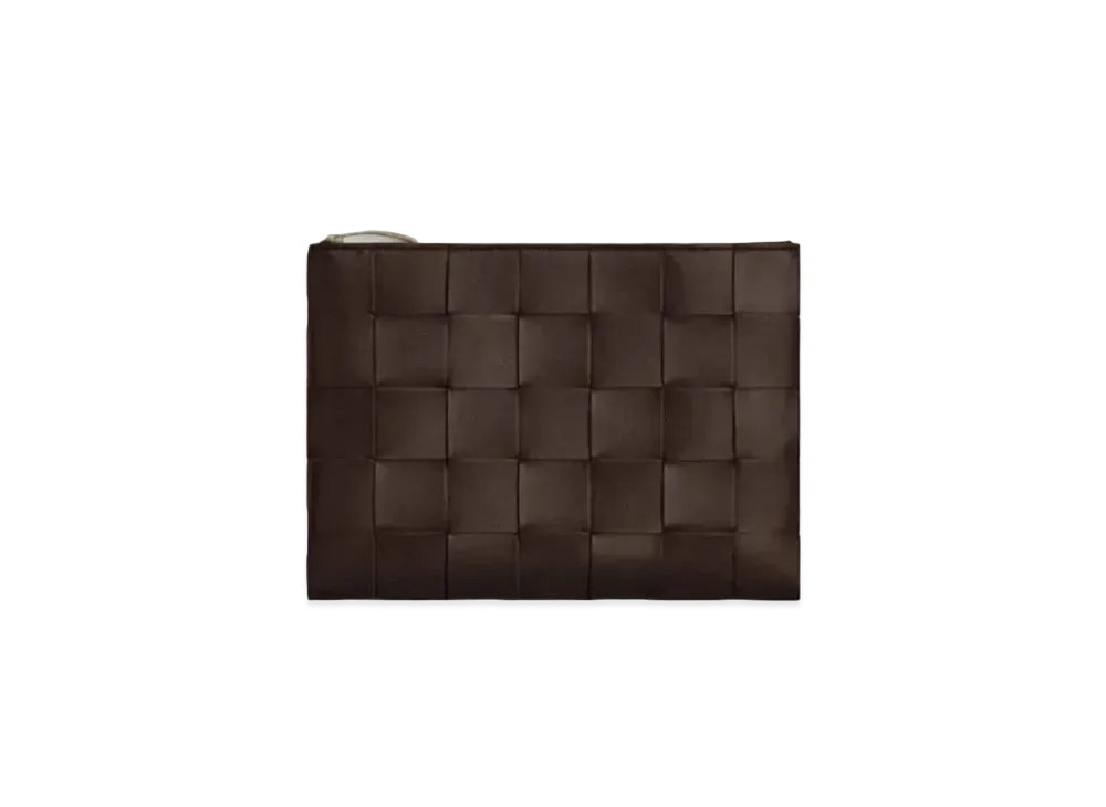 Bottega Veneta Medium Cassette Flat Pouch "Fondente"