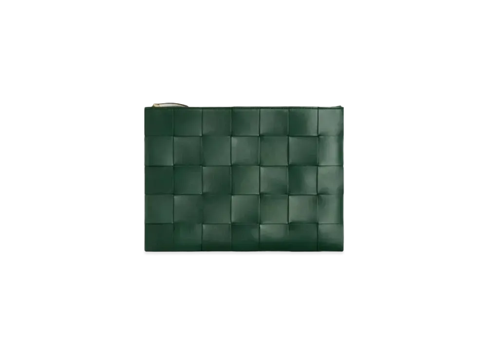 Bottega Veneta Medium Pouch Clutch "Rainforest"