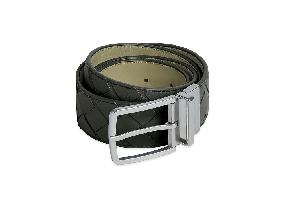 Bottega Veneta Dark Green Leather Belt "Dark Green"