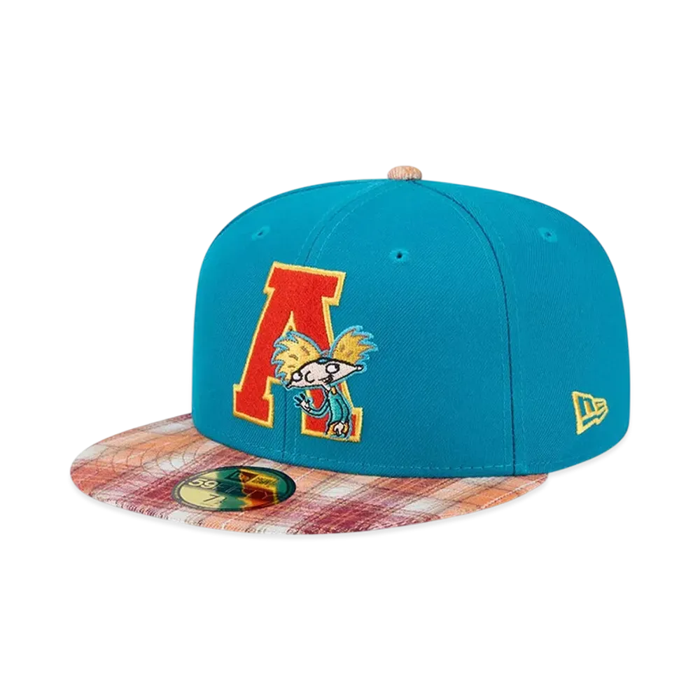 NEW ERA x Hey Arnold! 59FIFTY Hey Arnold! Letterman "Teal"