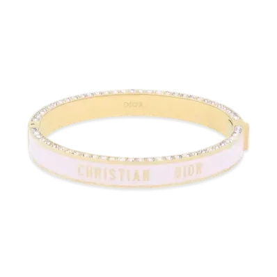 Dior Night Code Bangle Metal with Crystals and Lacquer "Gold/Pale Pink/White"
