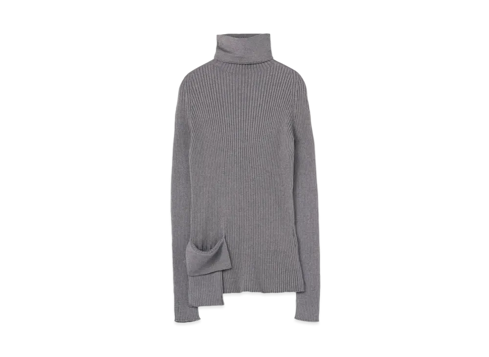 Yohji Yamamoto 7G4 X 2 WG POCKET TURTLENECK "Gray"