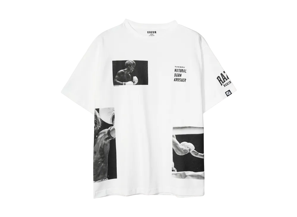 武尊 引退記念 \ RAZOR x Takeru PHOTO T-SHIRT "WHITE"