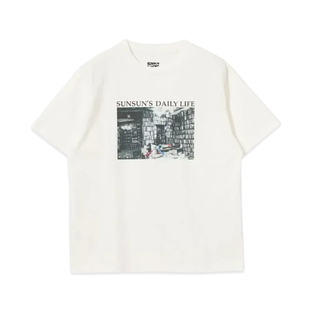 B:MING by BEAMS x PUPPET SUNSUN / Fade Photo Print T-Shirt Book "OffWhite"