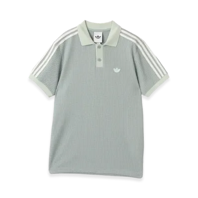 adidas Waffle Knit Polo Shirt "Green"