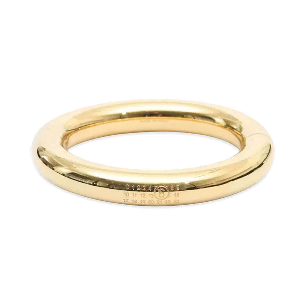 MM6 Maison Margiela Women's Numeric Polished Bangle "Gold"