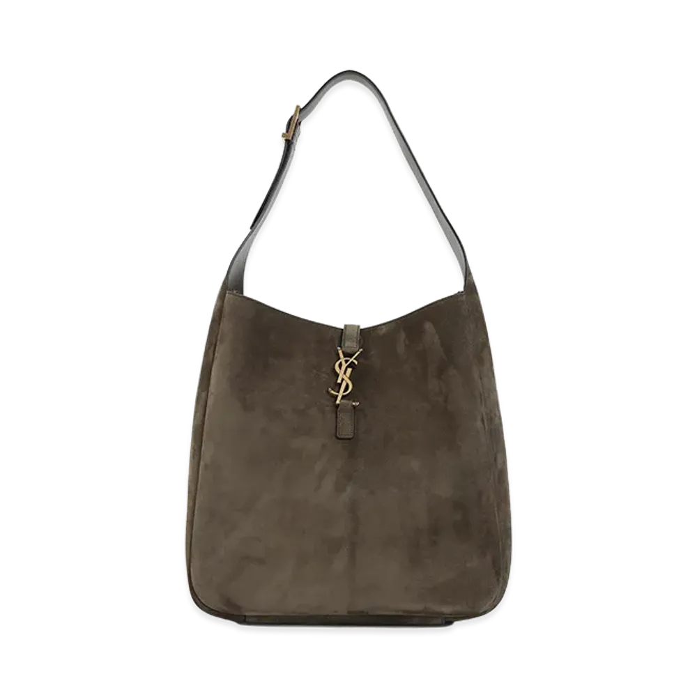 Saint Laurent Women's Le 5 A 7 Suede Bag "Green"