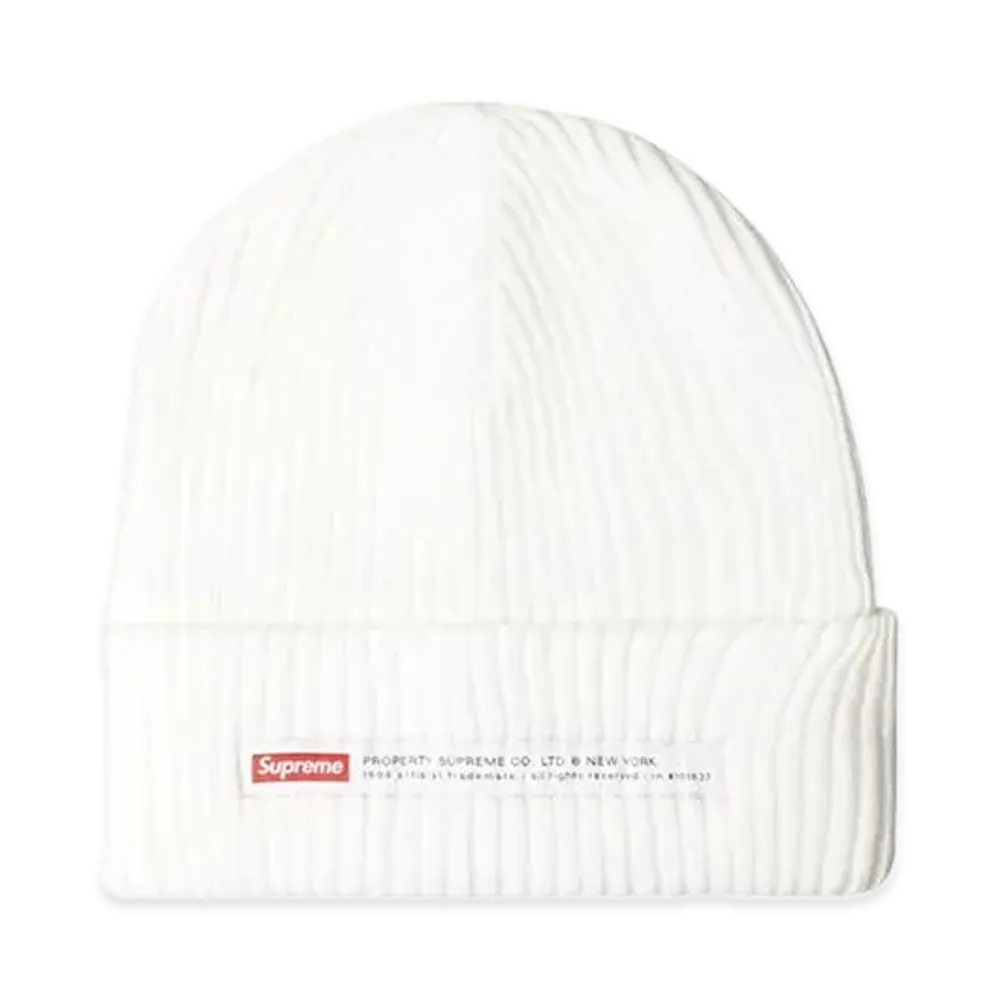 Supreme Property Label Beanie "White"