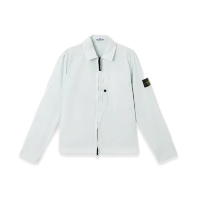 Stone Island 1200032 Brushed Organic Cotton Canvas 'OLD' Effect "Sky Blue"